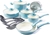 15 Pieces GREENLIFE Ceramic Non-Stick Induction Cookware Set, Turquoise. Bu
