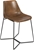 BOHO TRADERS Dining Chair On Iron Frame Leather, Tan Colour , 6 Kilograms,