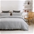Dreamaker Premium Quilted Sand Wash Quilt Cover Set King Bed Dove Grey