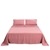 Natural Home 100% European Flax Linen Sheet Set Rose Gold Single Bed