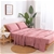 Natural Home 100% European Flax Linen Sheet Set Rose Gold Double Bed