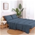 Natural Home 100% European Flax Linen Sheet Set Washed Blue Queen Bed