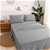 Serene Bamboo Cotton Sheet Set DOVE GREY Super King Bed