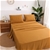 Serene Bamboo Cotton Sheet Set RUST King Single Bed