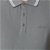 Calvin Klein Collection Men's Light Grey Tipped Collar Polo Shirt