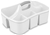 3 x STERILITE Divided Ultra Caddy, White. NB: 1 Cracked Handle. Buyers Note