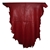 5.3sqft Top Grade Red Nappa Lambskin Leather Hide