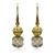 10mm Natural Howlite Persian Love Gold Plated Rhinestone Drop Earrings