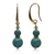 Natural Round Turquoise Adorned with Swarovski® Crystal Beads Earrings
