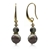 Natural Round Tourmaline Adorned with Swarovski® Crystal Beads Earrings