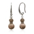Natural Round Morganite Adorned with Swarovski® Crystal Beads Earrings