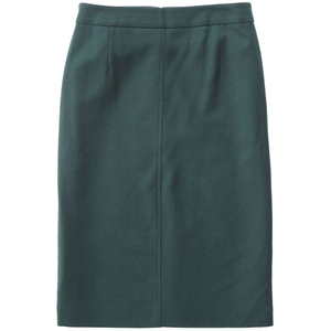 Pure Collection Dark Green Crepe Wool Sk