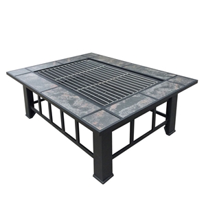 Grillz Fire Pit BBQ Grill Stove Table Ic
