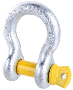 4 x Bow Shackles, WLL 4.7T, Screw Pin Ty