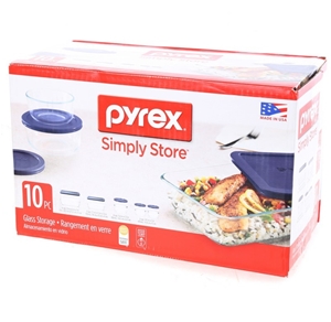 PYREX 10pc Glass Storage Containers.