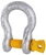 6 x Bow Shackles, WLL 2T, Screw Pin Type, Grade S, Yellow Pin. Buyers Note