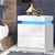 Artiss Bedside Tables Side Table RGB LED High Gloss Nightstand White