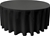 3 x LA LINEN Polyester Poplin Tablecloth, Consists of Round Black (3.35m),
