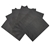 10cm x 10cm AAA Top Grade Black Perforated Nappa Lambskin Pc., Crafts(5pcs)