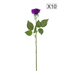 SOGA 10pcs Artificial Silk Flower Fake R