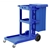 SOGA 3 Tier Multifunction Janitor Cleaning Waste Cart Trolley W/ Lid