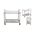 SOGA 2X 2 Tier 95x50x95cm SS Kitchen Dining Food Cart Trolley Utility Large