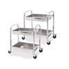 SOGA 2X 2 Tier 85x45x90cm SS Trolley Bowl Collect Service Food Cart