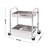 SOGA 2X 2 Tier 85x45x90cm SS Trolley Bowl Collect Service Food Cart