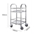 SOGA 2 Tier S/S Square Tube Drink Wine Food Utility Cart 500x500x950