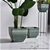 SOGA 32cm Green Grey Square Resin Plant Pot in Cement Pattern Cachepot