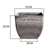 SOGA 32cm Rock Grey Square Resin Plant Pot in Cement Pattern Cachepot