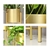 SOGA Reversible Gold Metal 60CM Plant Stand Flower Pot Holders Rack Display