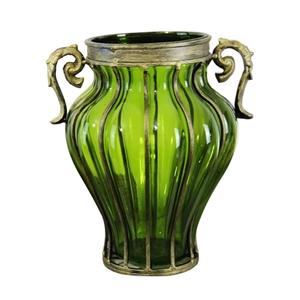 SOGA Green Colored European Glass Decor 