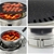 BBQ Grill S/Steel Portable Smokeless Charcoal Grill Home Outdoor Camping