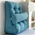 SOGA 2X 45cm Blue Triangular Wedge Lumbar Pillow Headboard Home Decor