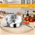 SOGA Stainless Steel 32cm Saucepan & Lid Induction Cookware Triple Ply Base