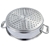 SOGA 3 Tier 26cm Stainless Steel Food Steamer with Glass Lid