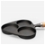 SOGA 3 Mold Cast Iron Breakfast Fried Egg Pancake Omelette Nonstick Fry Pan