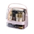 SOGA 2 Tier Pink Countertop Makeup Cosmetic Storage Organiser with Handle
