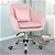 Velvet Office Chair Computer Swivel Armchair Adult Kids Pink ALFORDSON