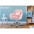 Velvet Office Chair Computer Swivel Armchair Adult Kids Pink ALFORDSON