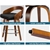 Bar Stools 2x Swivel Caden Kitchen Wooden Dining Chair BLACK ALFORDSON