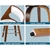 ALFORDSON 2x Swivel Bar Stools Eden Kitchen Wooden Dining Chair WHITE