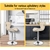 ALFORDSON 2x Bar Stools Luna Kitchen Swivel chair Leather Gas lift BEIGE