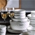 SOGA Diamond Pattern Ceramic Dinnerware Crockery Set of 22