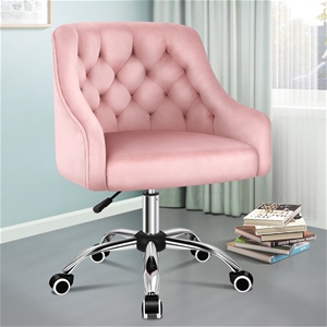 Velvet Office Chair Computer Swivel Armc
