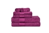 Spitiko Homes 100% Cotton Towel Set -Single Ply carded 6 Pieces-Dark Purple
