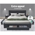 Artiss King Size Fabric Bed Frame Headboard with Drawers - Charcoal