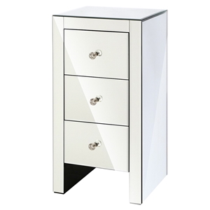 Artiss Mirrored Bedside Tables Drawers C