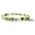 Natural Round Amazonite & Personalized Letter 'F' with Heart Charm Bracelet